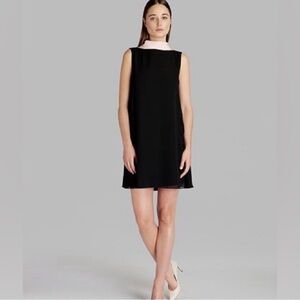 Ted Baker London Belloh Black Mini Dress with White Collar